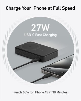 Anker MagGo Power Bank 15W 10K UltraFast Magnetic Charging W/smart