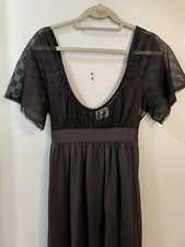 Vintage Gossard Artemis Nightgown Lingerie Nylon Lace Chemise Black Sz M