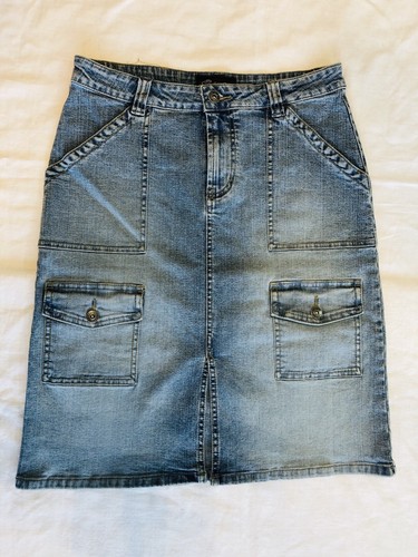 Vintage 1990 Santana Jeans Denim Skirt 