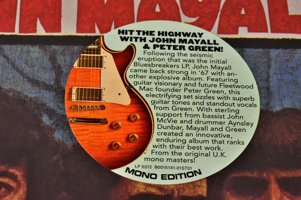 SUNDAZED MONO LP 5372 USA 2011 JOHN MAYALL & BLUESBREAKERS "Hard Road"  180g SS - Image 3 of 3