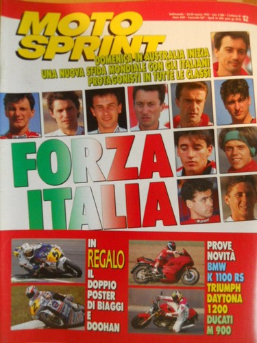 Motosprint 12 1993 Test BMW K 1100 RS - Triumph Daytona - Ducati M 900