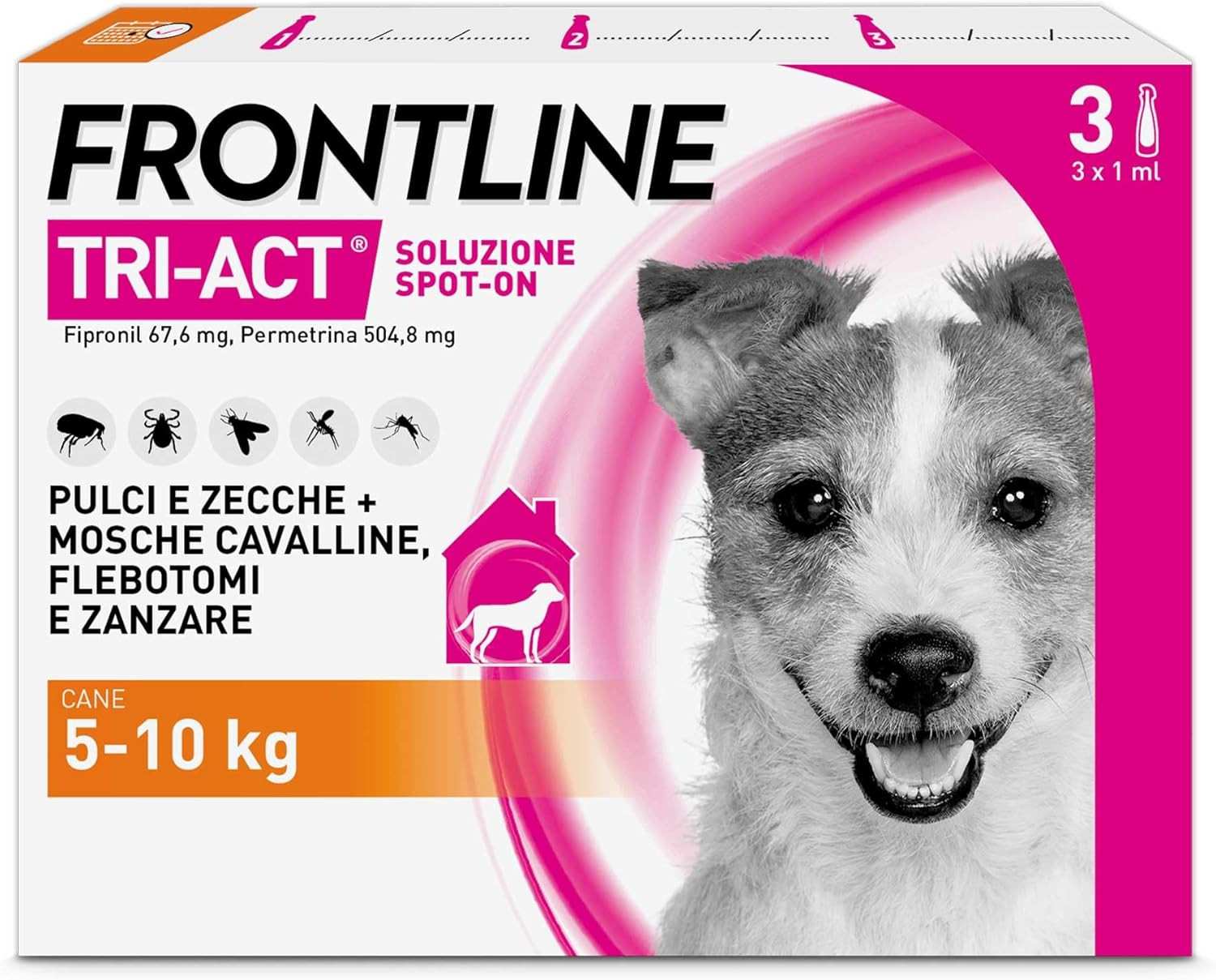 Antiparassitario Cane 5-10Kg Tri-Act 3x1ml | Protezione Leishmaniosi