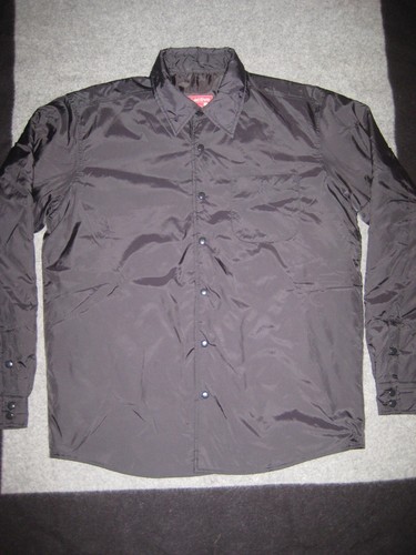 Men's ACTIVE RIDESHOP 2004 Black Insulated Skateboard Button-Up Jacket SOFT!