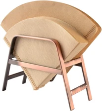 Coffee Filter Holder Retro Copper Coffee Filter Paper Holder Rack Stand for Home
