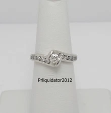 1/2CT Natural Diamond Anniversary Engagement Wedding Bridal Ring 14K White Gold