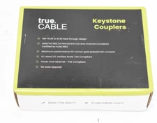 Lot of 12 True Cable Cat6 RJ45 Inline Keystone Coupler Green Shielded Keystone