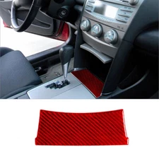 Red Carbon Fiber Interior Below Storage Box Cover Trim For Toyota Camry 2007-11