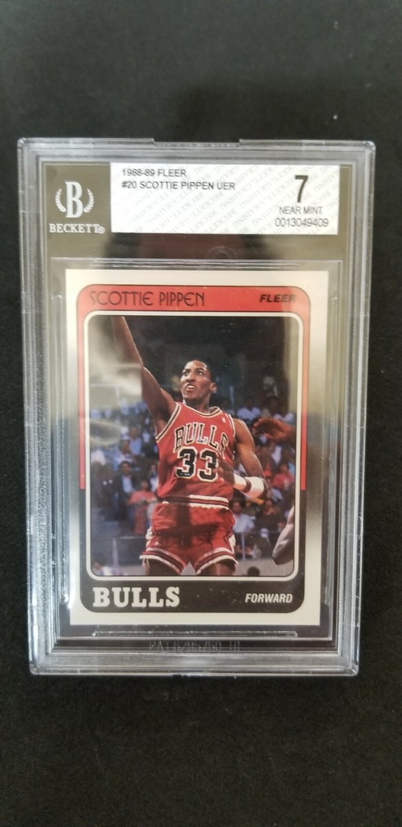 1988-89 FLEER SCOTTIE PIPPEN ROOKIE CARD..!! ..ERROR .!! ..BULLS