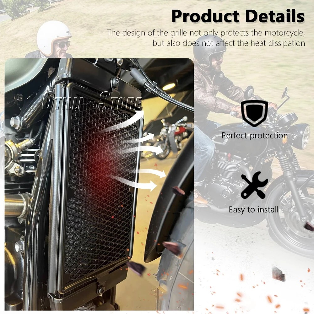 For Street Twin Speed Twin Radiator Guard Cover For Bonneville