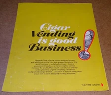 Cigar Vending - General Cigar Co. Sell-Sheet Brochure circa 1966