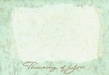 Sympathy Loss Of Your Loved White Green Border Roses Theme Hallmark Card