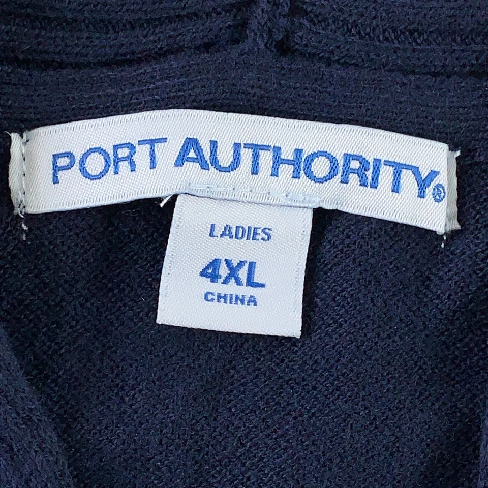 Cárdigan Port Authority Damas Talla 4XL Azul Marino Tejido Acanalado Frente Abierto LSW289 Nuevo Foto 2 de 4