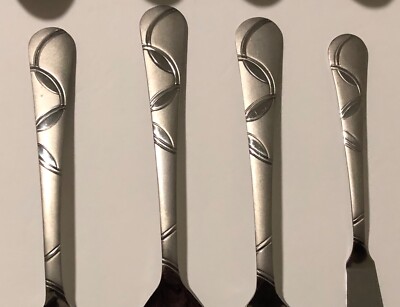 66 Pcs. Cambridge Sand Flatware Set Satin & Glossy, Circles Interlocked China