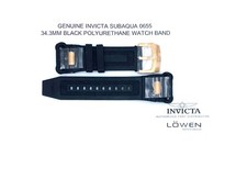 Authentic Invicta Subaqua 0655 Black Polyurethane 34.3MM Watch Band