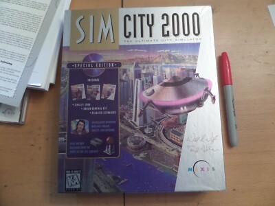 SimCity 2000 Special Edition + Big Box & Manuals (1996PCCD Win 3.1/95 PC) Maxis