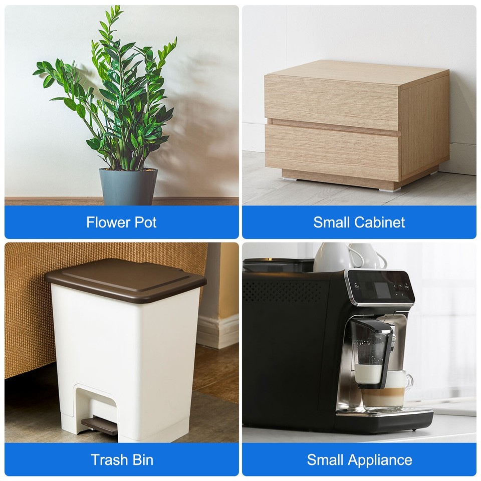 24 Pcs Self Adhesive Mini Caster Wheels with Brake Universal Wheels