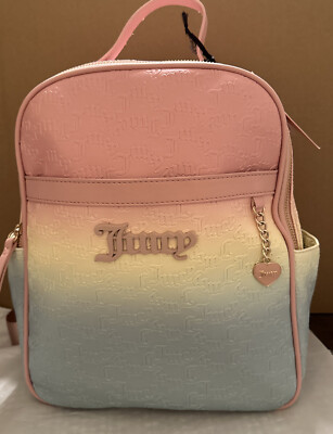 Juicy Couture Heartless Backpack Purse Pink Yellow Blue Ombré NWT ??? Juicy Couture | Bags | Juicy Couture Heartless Backpack  main image 2