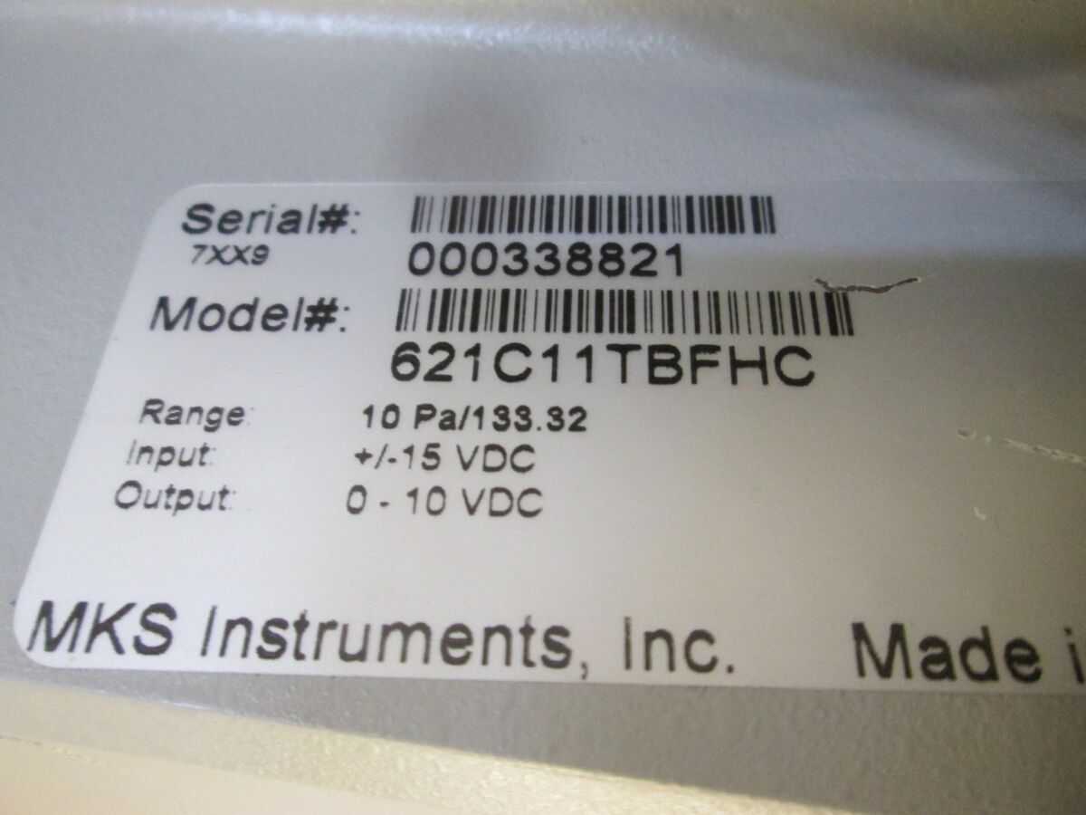 MKS Instruments, 621C11TBFHC, 10 Pa/133.32, Signal MKS Instruments, 621C11TBFHC, 10 Pa/133.32, Signal