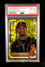 PSA 10 Ryan Reckley 2022 Bowman Chrome SAPPHIRE Yellow /50 1st #BCP163