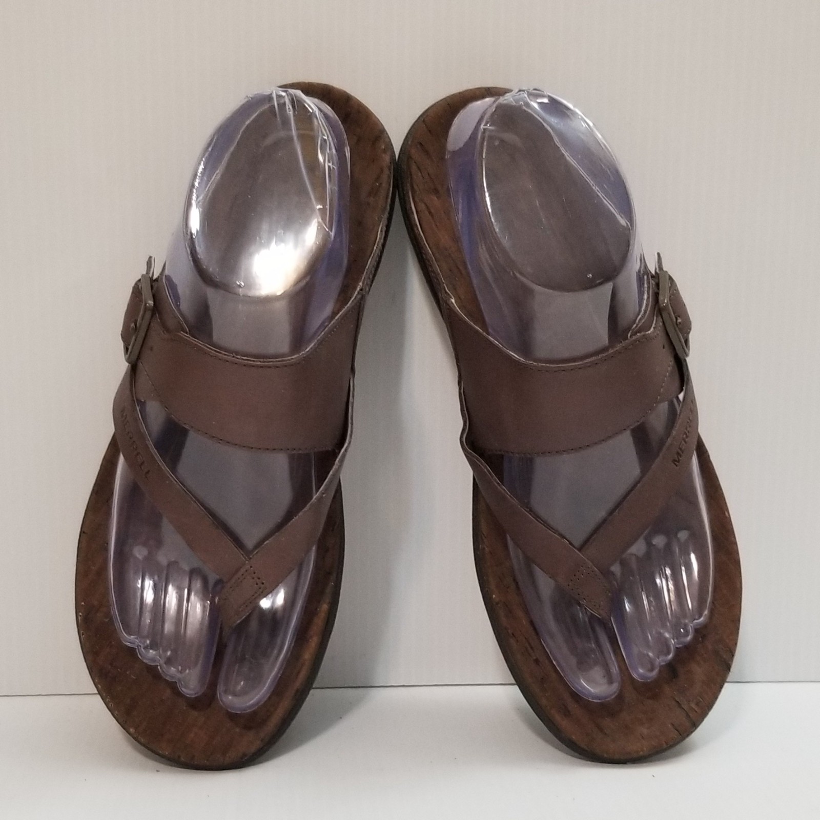 Merrell Sandalo Donna 8 Marrone Ecopelle Gomma Vegan J97398 Fibbia Comfort