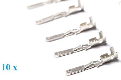 10 x ISO Flachstecker Kontakte 22mm männlich Junior Timer Crimp male  Buchse    