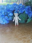 Antique Vintage All Bisque Mini Doll Hinged arms 2.75" kewpie face Japan — photo 2