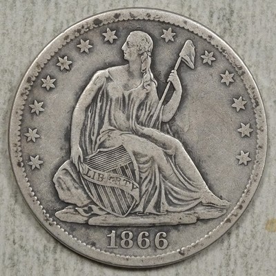 1866-S Seated Liberty Half Dollar, Choice Very Fine, Original    0124-12