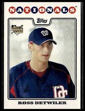 Ross Detwiler *ROOKIE CARD* (RC) 2008 Topps #92. rookie card picture