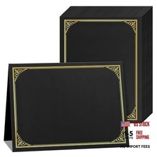 Certificate Holders New Pattern , Diploma Covers Gold Foil Black 30 Packs