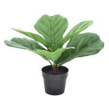 Artificial Fiddle Leaf Fig Realistic Fake Plants with Pots for Home and Offic...