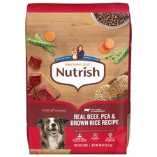 Rachael Ray Adult Dry Dog Food Real Beef, Pea  Brown Rice Recipe, 40 lb. Bag...