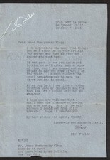 W.C. Fields American Actor Comedian Original Signed Autograph Letter Dated 1941