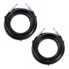 50 Feet 12AWG 1/4" to 1/4" Male Speaker Cables Stereo Audio Wires  2 Pack
