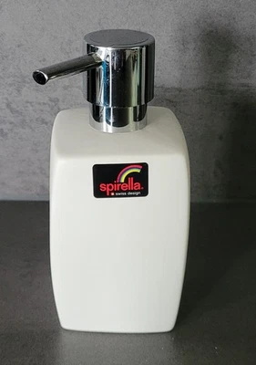 Distributeur De Savon Spirella Twist Blanc/Blanc En Grès - Photo 1/4