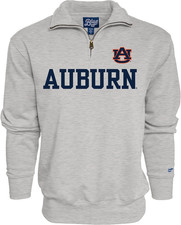 Men'S Auburn Tigers Quarter Zip Sweatshirt Grey, Grey, X-Large