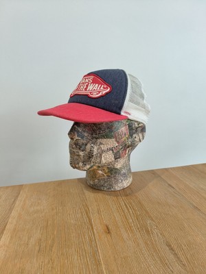 Vans Off The Wall Mesh Trucker Cap Mütze One Size Navy Blau Rot Skate