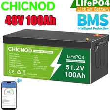 NEW 48V 100Ah LiFePO4 Lithium Battery Built-in BMS Deep Cycle For RV Golf Cart