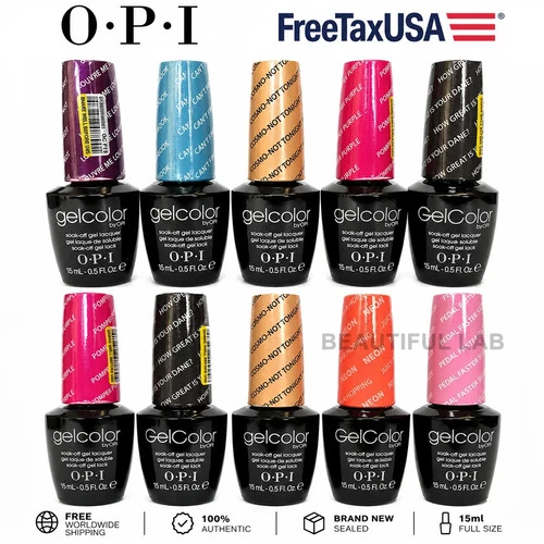 OPI GelColor Gel Nail Polish 15ml UV LED Soak Off Choose Color Base Top NEW