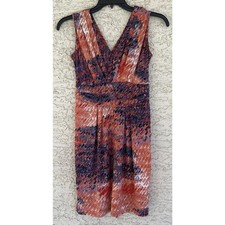 Simply Vera Vera Wang Dress Womens Small Multicolor Geometric Abstract Stretch