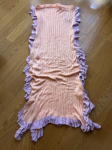 TSUMORI CHISATO Ruffled long skirt ribbed knit