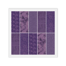 Jelly Roll - 20 2 1/2" Strips PURPLE, 100 Cotton Fabric - 5 Prints 4 Each