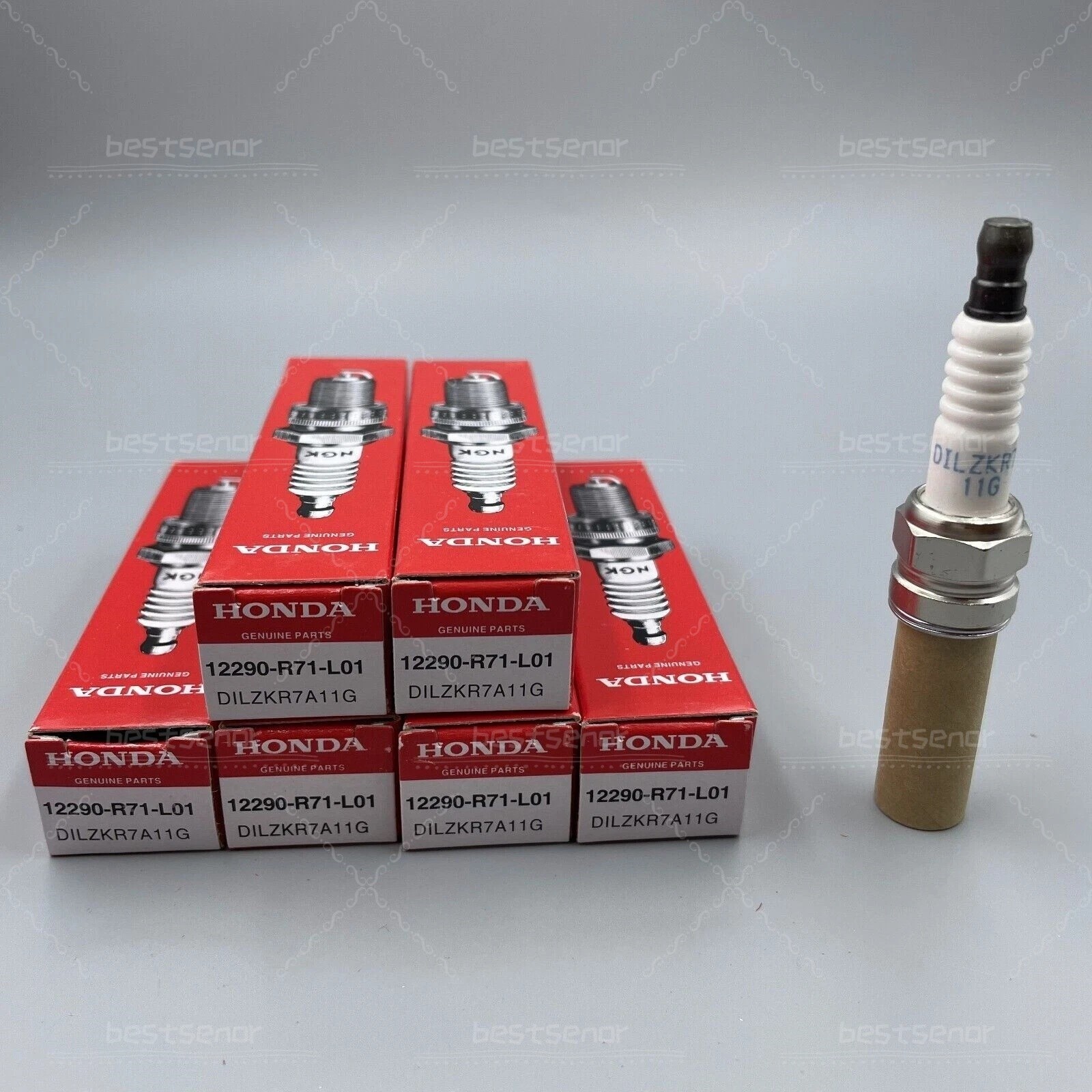 6PCS OEM Iridium 12290-R71-L01 Spark Plug DILZKR7A11G For Accord V6 Odyssey TL 