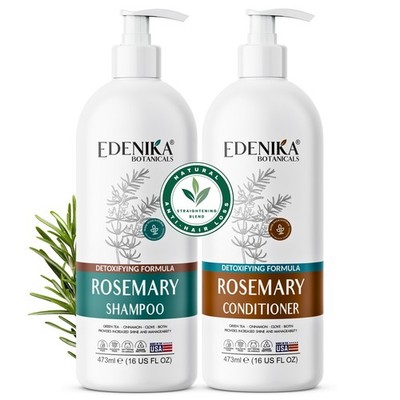 Edenika Rosemary Shampoo & Conditioner Set - Detoxifying, Nourishing Hair Care