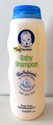 Y2K Vintage GERBER Baby Shampoo ALOE VERA Healthy Skin Nutrients Vitamin A, D, E