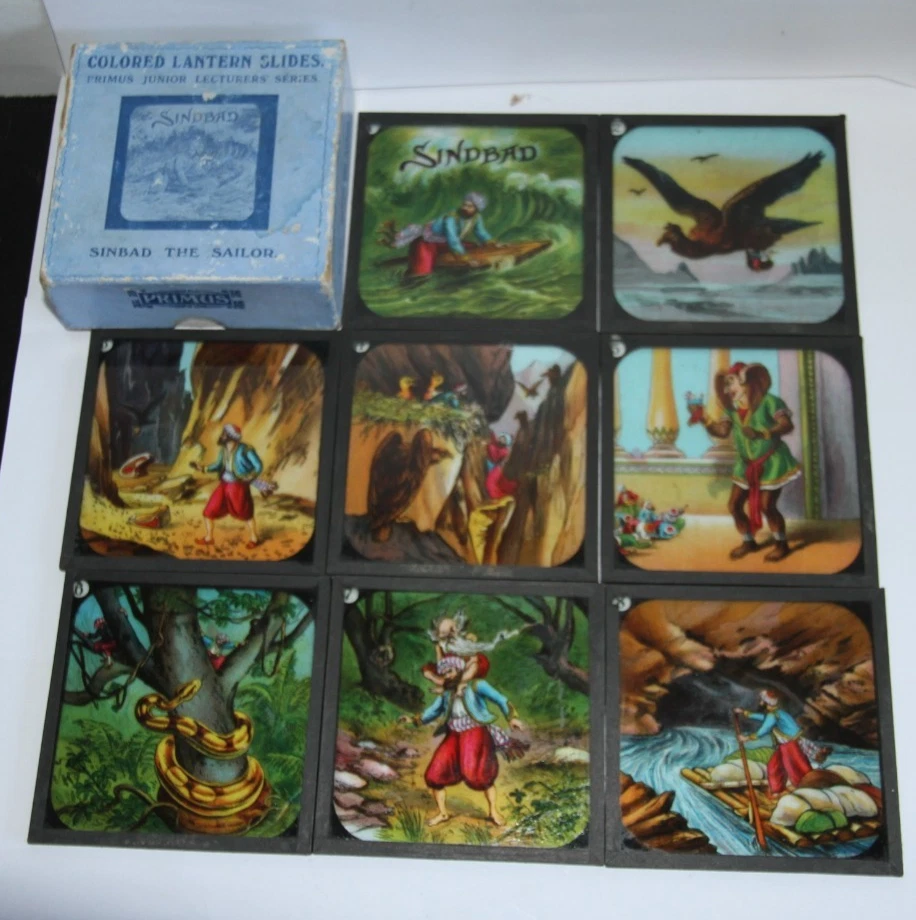 Collection De Diapositives Lanterne Magique "Tom Pouce" - Série Vintage Vers 1890