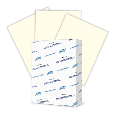 Hammermill Colored Paper, 20 lb Cream Printer Paper, 8.5 x 11-1 Ream (500 She...