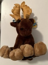 Vintage 1986 Dakin Moose Plush Marty Brown Stuffed Animal 31-2810 with Tags
