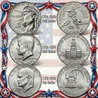 New Listing2026-P Semiquincentennial & 1976 Bicentennial Half Dollar + "Ike Silver Dollar"!