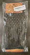 Set of 2 FUNKY JUNQUE Rhinestone Boot Cuffs CHARCOAL 7" x 5" NEW WITH TAGS 