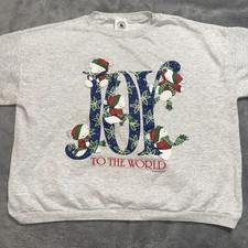 Vintage Ross International Christmas Sweater Joy To The World Made in USA